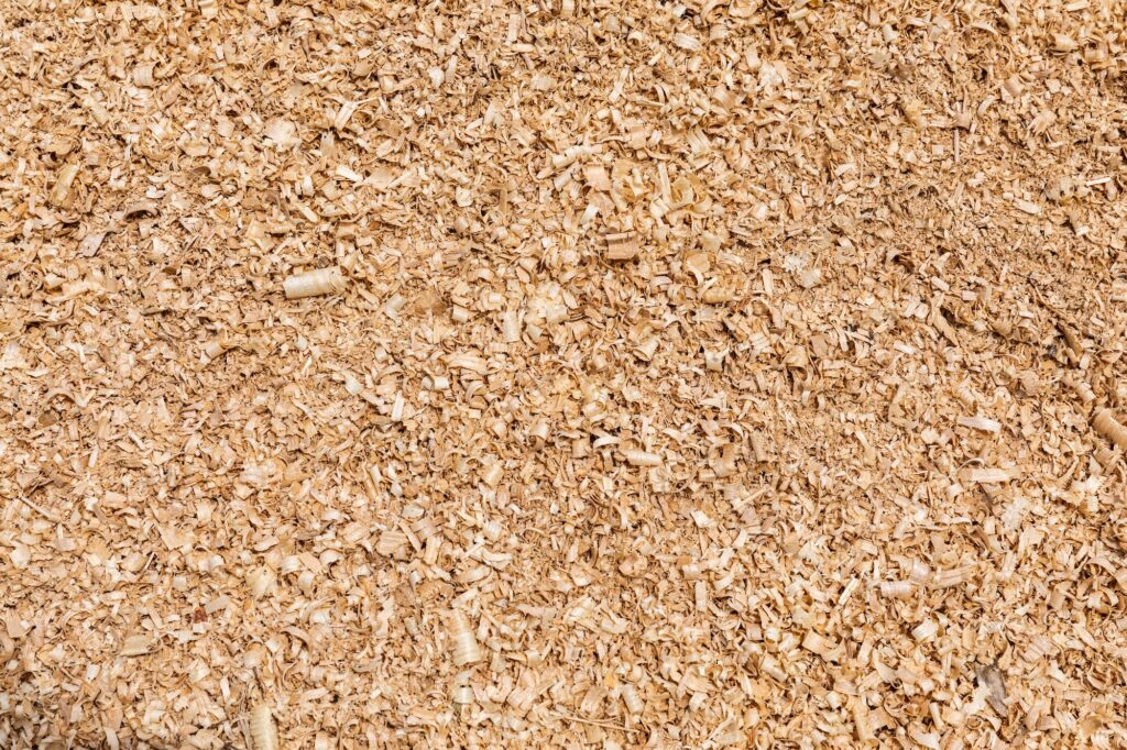 Sawdust or wood dust texture background.